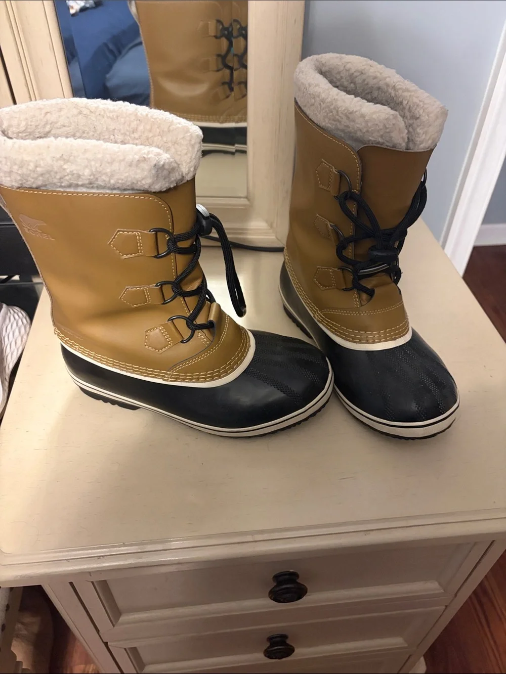 Sorel Kids Brown and Black Cozy Lined Rain & Snow Boots